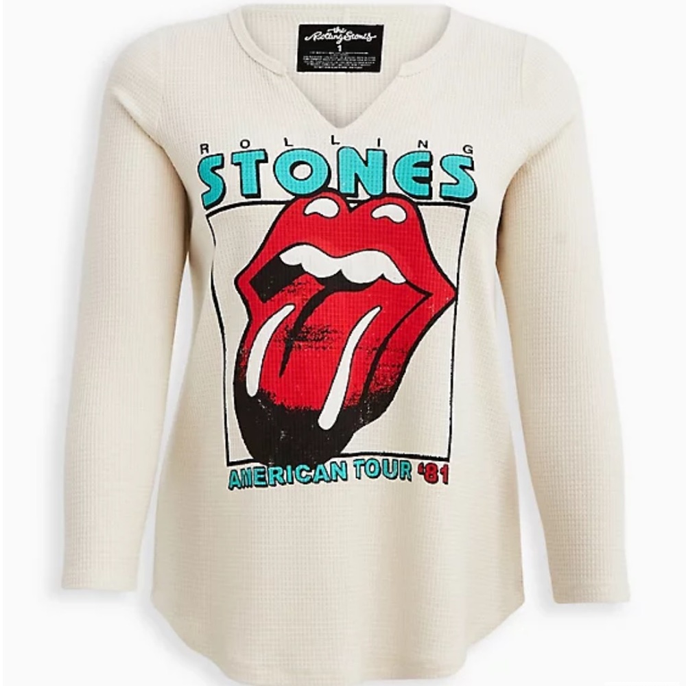 Torrid Rolling Stones LS Waffle Tee Size 3X